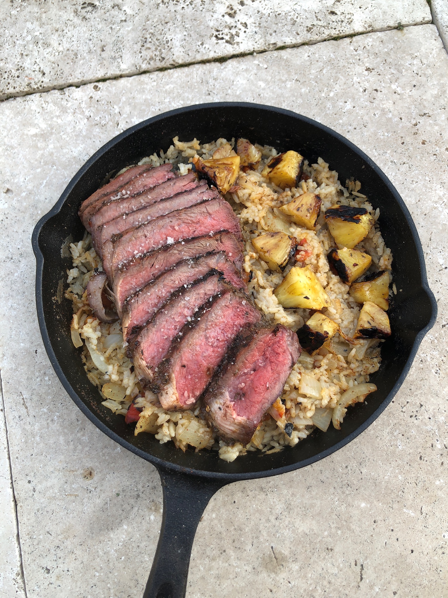 JERK RIB EYE WITH ICE RICE Jack's Meat Shack